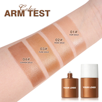 Fond de Teint Liquide Bronzant Marque Blanche Correcteur avec SPF Imperméable Couvrance Totale Longue Durée Protection Solaire Maquillage