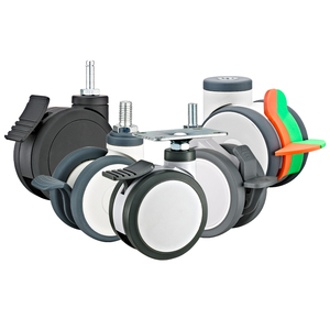 2 "2,5" 3 "4" 5 "Medical Castor Wheels <span class=keywords><strong>PU</strong></span> Twin Kleine Medical <span class=keywords><strong>Caster</strong></span> Wheels Krankenhaus Medical Casters TPR Medical Equipment <span class=keywords><strong>Caster</strong></span> - Product Image 1