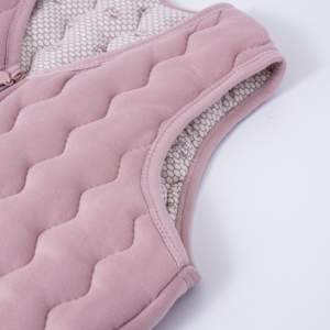 Kadın Minimalist Kolsuz Yalıtımlı Yelek, Düz Renk Polyester Kapitone Fermuarlı Yelek - Product Image 6