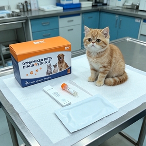 DYNAMIKER PETS DNP-5010 Kit de Prueba Rápida Cuantitativa de Antígeno para Calicivirus Felino (FCV) en Mascotas, Ensayo de 5-10 Minutos, Alta Precisión - Product Image 1