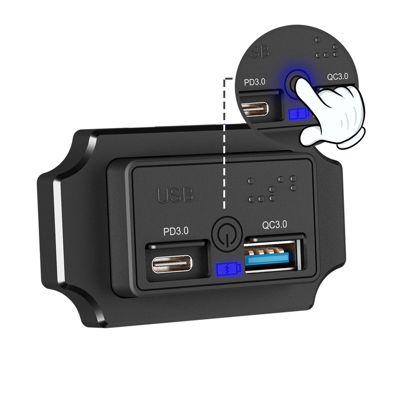 Fast Charging 3 Port Dual USB