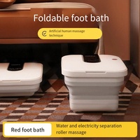 Baignoire de Massage Pliable et Chauffante Électrique pour Pieds – Appareil Portable de Spa et Massage des Pieds avec Rouleaux