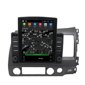 Autoradio touch screen verticale da 9.7 pollici per Honda Civic 2005-2012 tesla style carplay 4G android stereo video gps lettore DVD
