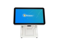 Terminal de point de vente tout-en-un Android 13 avec écran tactile capacitif 10 points de 15,6 pouces, double écran, NFC/Wi-Fi 6, Intel, personnalisation OEM