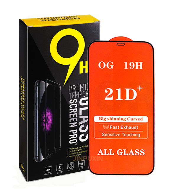 21D+ Full Screen Protector Film Anti Scratch 21D Tempered Glass for iphone 12 Mini 13 Pro Max 6 6s Plus 12promax 11promax