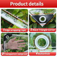 Bâche en PVC non tissé enduit, imperméable, de poids moyen, avec film isolant transparent en vinyle, marque CHENLAI
