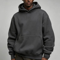 Maßgefertigter Blanko 350-400gsm Umweltfreundlicher 100% Baumwoll-Hoodie für Herren Siebdruck Regular Unisex Streetwear French Terry