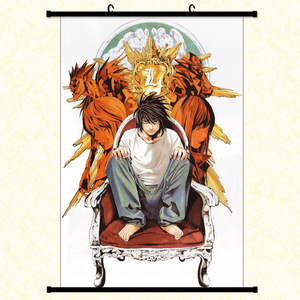 26 couleurs, 60*90cm, rouleaux muraux de haute qualité, rouleaux muraux imperméables pour les fans d'anime Death Light Yagami L Lawliet <span class=keywords><strong>Ryuk</strong></span> - Product Image 3
