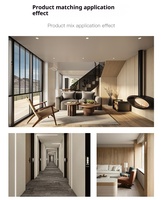 Panneau mural intégré en fibre de bambou insonorisant, design moderne, gaufré, pour revêtement mural d'appartement, usage domestique et commercial