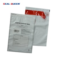 Sachet de sécurité thermoscellable en LDPE recyclé, gaufré, inviolable, avec code-barres pour reçus, pour supermarché