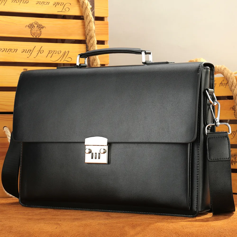 Design Business Leather Briefcase Men Office Popular Products Cheap Leather Briefcase Laptop Bag Handbag Messenger Business Bag