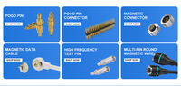 Conector magnético de 5 pines Ip67, conector Usb macho y hembra SMT de latón, Pogo, electrónico, médico, Industrial, 12V, 2A, Pa46, 30000 veces