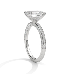 RAAMAA Joyería Clásica y Elegante para Mujer, Diseños Personalizados, Oro Blanco de 10k y 14k, Diamantes Cultivados en Laboratorio con Corte Esmeralda, para Bodas y Fiestas - Product Image 2