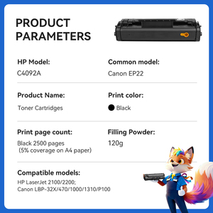 ตลับหมึกพิมพ์ asseel 92A C4092A EP 22ใช้ได้กับ HP LaserJet 1100 <span class=keywords><strong>3200</strong></span>สำหรับ Canon LBP 22X 250 350 800 810 1110 P420 - Product Image 2