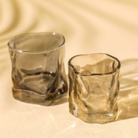 Высококачественные стеклянные стаканы NOVEDO Smoky Grey для шотов, 293 мл, многоразовые, экологичные, с утолщенным дном, машинной формовки, для виски/текилы, для вечеринок