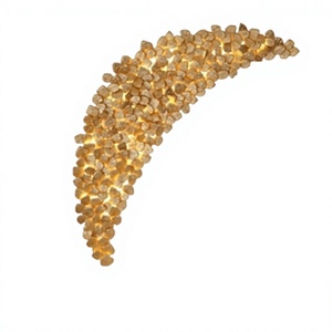 Gold All-copper Postmodern Maple <b>Leaf</b> Villa Living Room Background Wall <b>Light</b> for Luxury Hotel and Duplex Building - Product Image 5