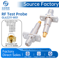 Sonda de prueba RF hembra SMA GL62211-W01 para conector RF Gen 1 y 2 de 2.0-2.1mm, pin de resorte SMT, DC-8GHz, módulo PCB para pruebas de radiofrecuencia
