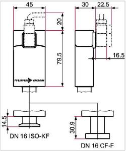 Manometro per Vuoto <span class=keywords><strong>Pirani</strong></span>/Capacitivo Pfeiffer ad Alta Precisione (280), Precisione 2%, Ampio Range, Flangia ISO-KF, Display, Strumento Manuale, Sensori di Pressione - Product Image 5