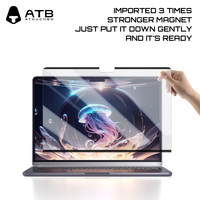 Filtre de confidentialité magnétique pour ordinateur portable en verre trempé ATB, anti-espion, protection d'écran ultra-fine pour Macbook Pro 14 pouces