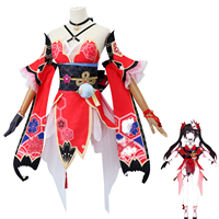 Ensemble complet de costume de personnage d'anime Lolita comprenant robe, masque et perruque pour femmes, fête d'Halloween, cosplay