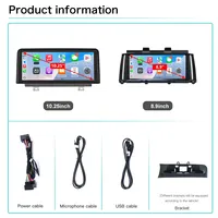 Écran tactile de 8,9 pouces double DIN avec CarPlay sans fil, Android Auto, lecteur CD, moniteur stéréo pour BMW X3 F25 CIC NBT