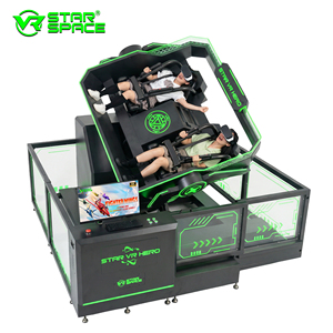 VR STAR SPACE <span class=keywords><strong>Silla</strong></span> Simuladora de Realidad Virtual Doble 360, Atracción de Movimiento Metálico 9D para Parque de Atracciones, Sala de Juegos Interior, Directo de Fábrica - Product Image 5