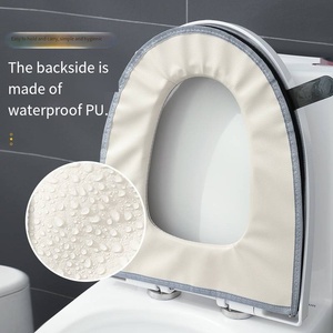 Funda de Asiento de Inodoro de Felpa Gruesa y Ecológica para Invierno, con Cierre de Cremallera, Lavable a Máquina, para Uso en el Hogar en Todas las Estaciones, Tapete de Baño - Product Image 4