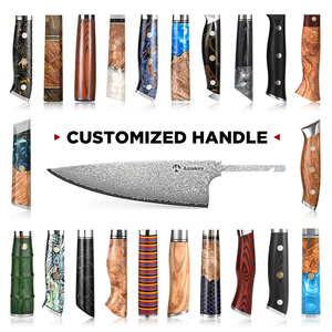 Coltello multiuso in legno naturale da 7 pollici in acciaio giapponese damasco Santoku coltello da cucina piccolo coltello - Product Image 6