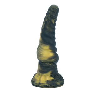 <span class=keywords><strong>Dildo</strong></span> de Silicona Suave con Diseño Trenzado en Negro y Dorado - Product Image 3