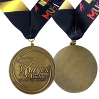 Medallas Deportivas Personalizadas para Danza y Gimnasia con Acabado Metálico Pintado, Troquelado, Impresión de Logotipo Personalizado, 70 mm, 2,5 mm de Grosor