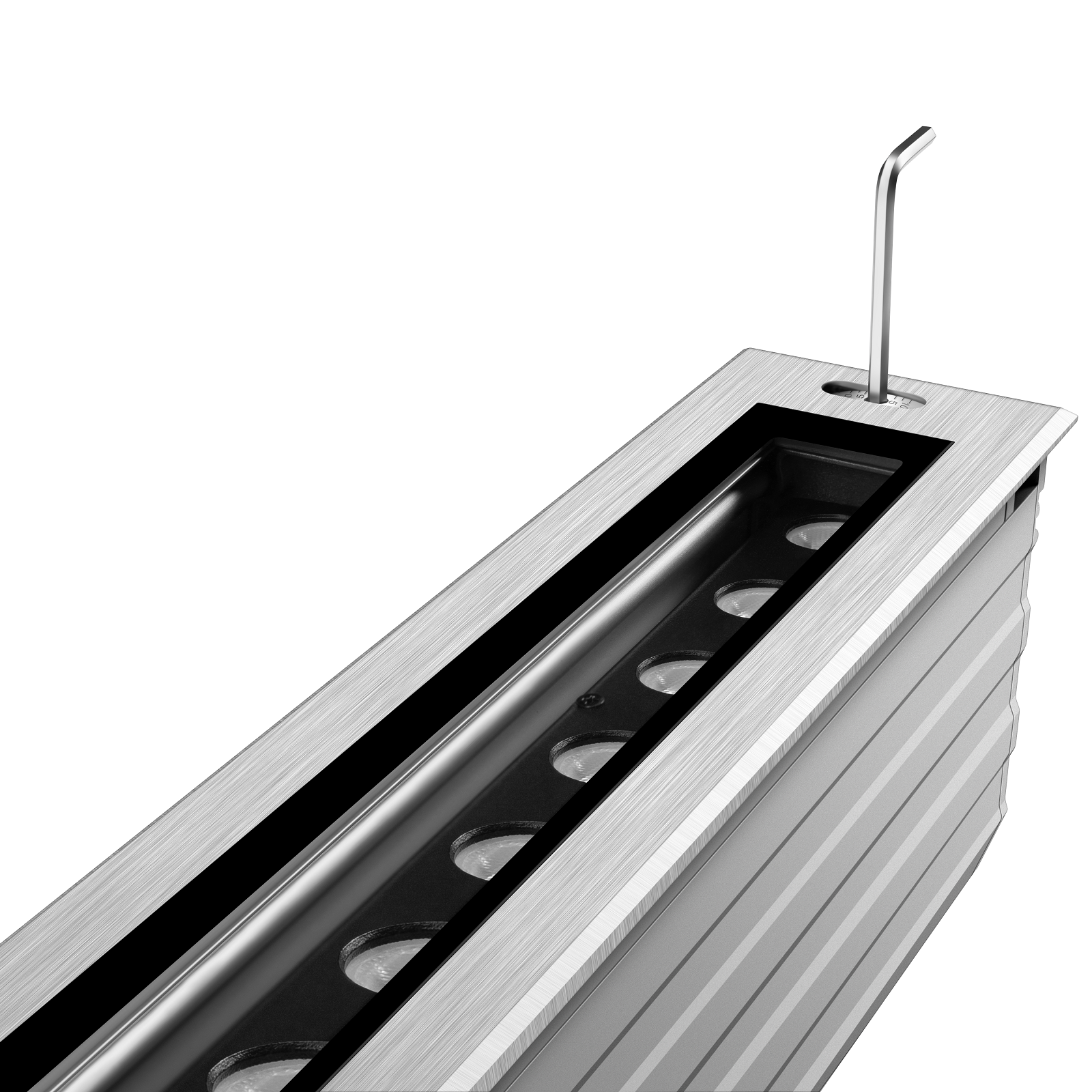 300 мм 12 Вт RGBW DMX512 светодиодный встраиваемый подъездной дорожный светодиодный линейный светильник