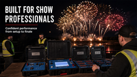 Système de tir automatique de feux d'artifice DBW05AUTO-36cue, contrôle filaire et sans fil, double communication, synchronisation audio