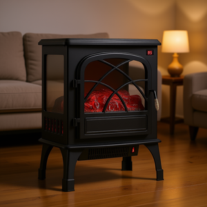 Chimenea Eléctrica de 25.5 Pulgadas y 1500W con Llamas Ajustables, Independiente, con Pantalla LED para Uso Doméstico - Product Image 2