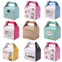 Boîtes d'emballage pour cupcakes imprimées sur mesure avec poignée, boîte d'emballage pour poulet frit, emballage pour restauration rapide