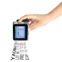 Yaomatec pabrik 12.7mm tanggal nomor Batch Logo mesin Coding TIJ Inkjet Printer Mini Handheld Inkjet Printer untuk Tag kartu