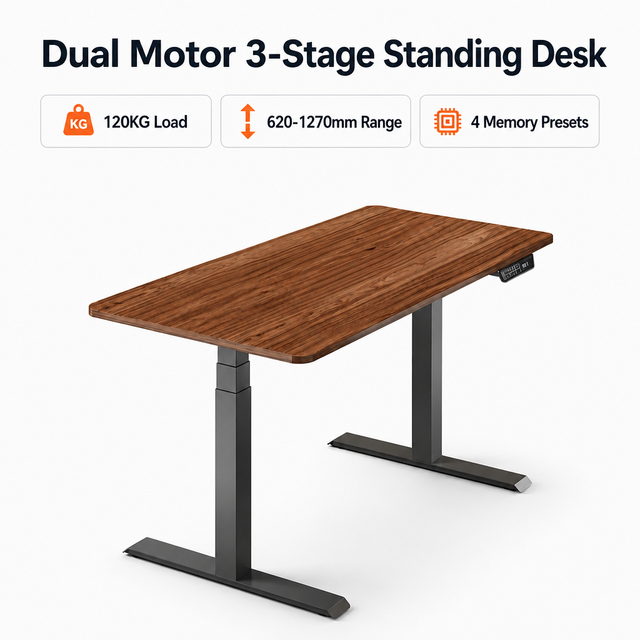 ANSI BIFMA Height Adjustable Desk OEM Monitor Arm Ready Standing Desk Frame Custom Packaging Wholesale