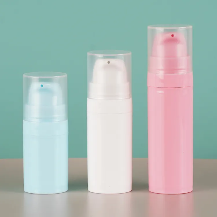 5ml 10ml 15ml Kunststoff Mini Airless Serum Kosmetik flasche Reise Kosmetik behälter für Lotion Kosmetik verpackung