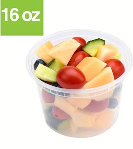 Contenants de stockage en plastique avec couvercles hermétiques, boîte alimentaire pour le contrôle des portions et la préparation des repas, gobelet de 16 oz - Product Image 5