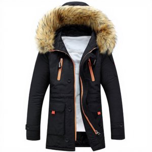 Parka Imbottito da <span class=keywords><strong>Uomo</strong></span> 2025 Giacca Invernale Cappotti da <span class=keywords><strong>Uomo</strong></span> Capispalla Maschile Colletto in <span class=keywords><strong>Pelliccia</strong></span> Casual Lungo Imbottito in Cotone Cappotto con <span class=keywords><strong>Cappuccio</strong></span> da <span class=keywords><strong>Uomo</strong></span> - Product Image 2