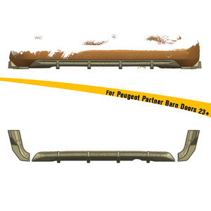 Diffuseur arrière Haosheng noir brillant, lèvre de pare-chocs arrière en plastique 3 pièces pour <span class=keywords><strong>Peugeot</strong></span> <span class=keywords><strong>Partner</strong></span> Hayon <span class=keywords><strong>2023</strong></span>+ - Product Image 1