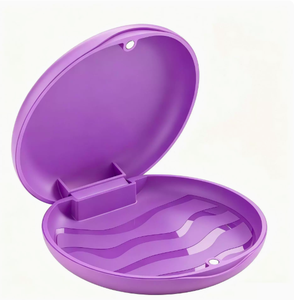 Boîte de rangement portable pour aligneurs invisibles avec logo personnalisé, étui de voyage pour prothèses dentaires, support pour appareils orthodontiques, cadeau en gros - Product Image 5