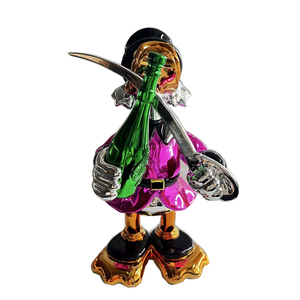 Scultura di Topo in Resina Elettroplaccata Cromata Oro per Decorazione d'Interni, Modello Artigianale di Famoso Cartone Animato - Product Image 6