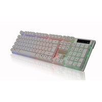 Clavier filaire RGB pour le jeu, clavier de bureau avec rétroéclairage arc-en-ciel unique