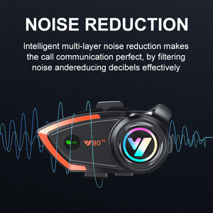 Y80-2X full duplex 800m xe máy liên lạc trong phạm vi liên lạc không dây Tai nghe cho xe máy Mũ bảo hiểm với rõ ràng chất lượng âm thanh - Product Image 4