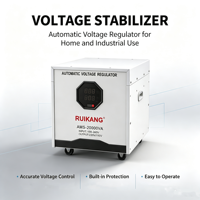 Régulateur de tension monophasé CA 220V en gros avec écran LCD, protection contre les surtensions et les sous-tensions, contrôle par relais pour réfrigérateur et téléviseur