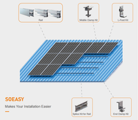 Support de montage en L réglable en aluminium AL6005-T5 pour panneaux solaires, avec coussinet d'étanchéité EPDM, pour système de rail PV sur toiture métallique en tôle – Vente en gros