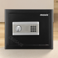CEQSAFE Coffre-fort électronique de sécurité pour usage professionnel, en métal massif, ignifuge, petit coffre-fort numérique en acier pour hôtel