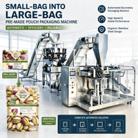Machine d'emballage automatique de pistaches en sachet pour pistaches en coque, avec fonction de pesage et d'emballage secondaire