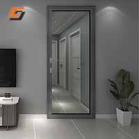 Porte moderne personnalisée Portes à double vitrage Porte vitrée à battant en aluminium insonorisée