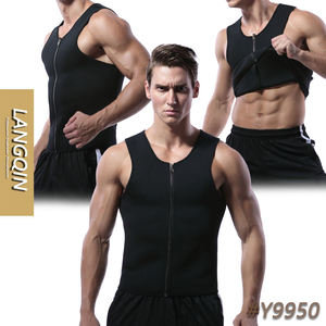 LangQin Men's Neoprene <b>Bodysuit</b> Shaper-Quick Dry Breathable Vest Anti-Bacterial Eco-Friendly Sauna Sweat Suit for Gym Fitness - Product Image 1